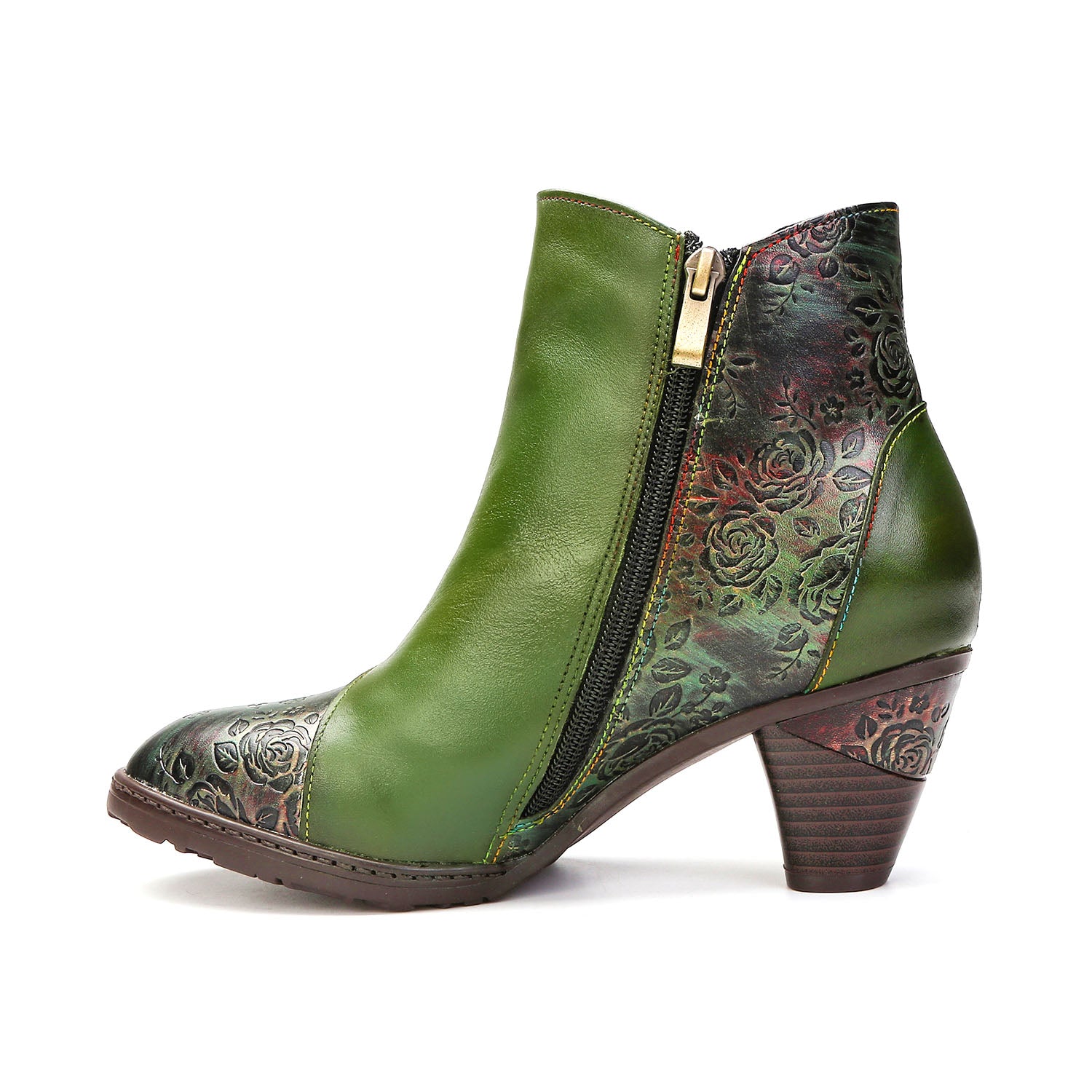 Handcrafted Twilight Rose Ankle Boots