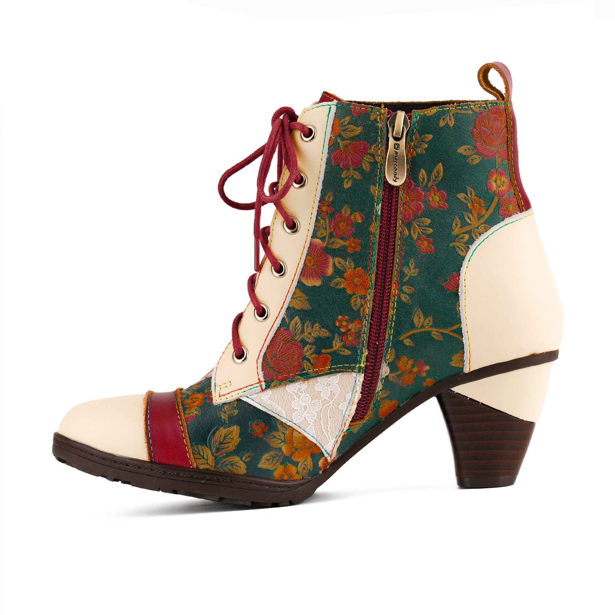 Autumn Garden Floral Ankle Boots