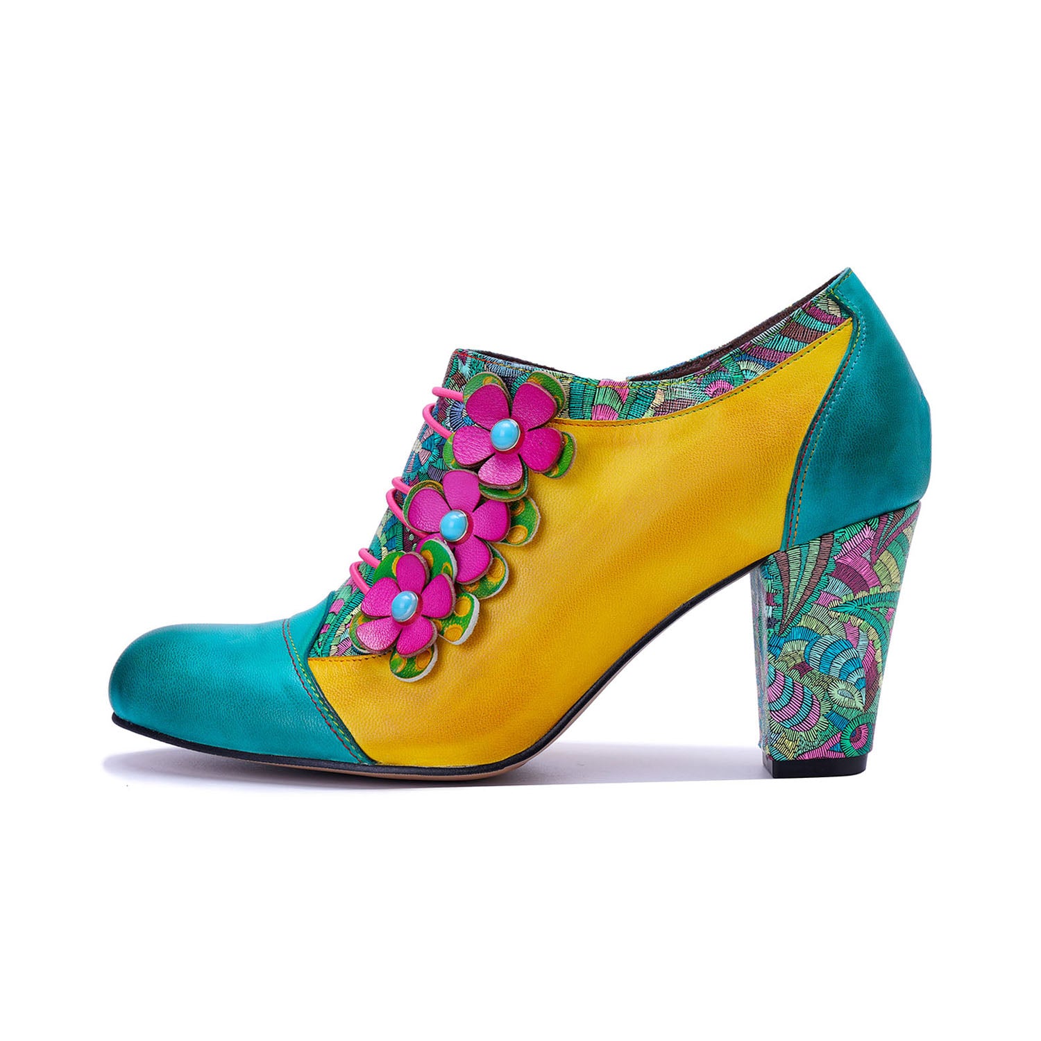 Bohemian Bloom Artistic Charm Graffiti Pumps