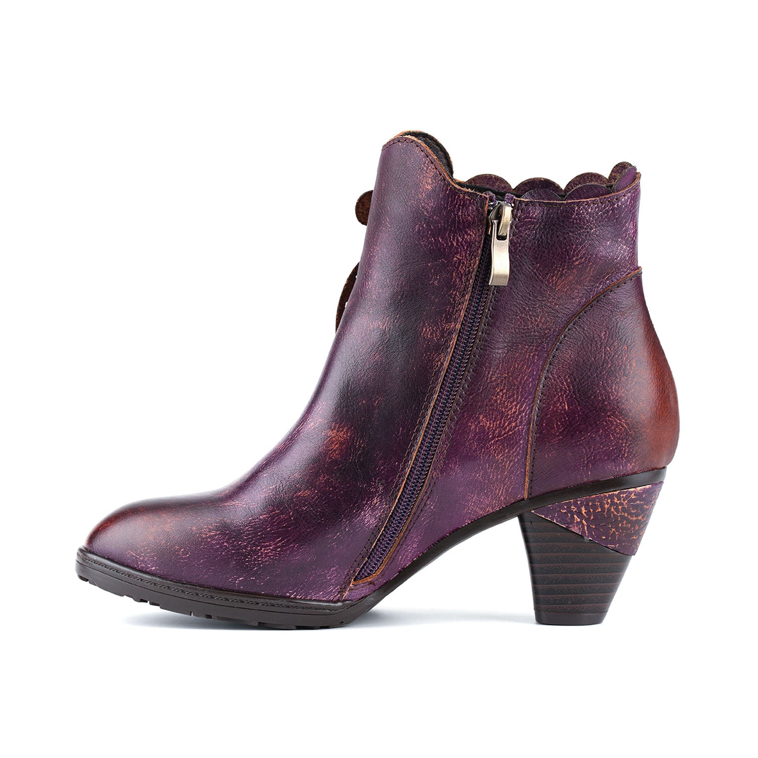 BloomCraft Artisan Floral Leather Ankle Boots