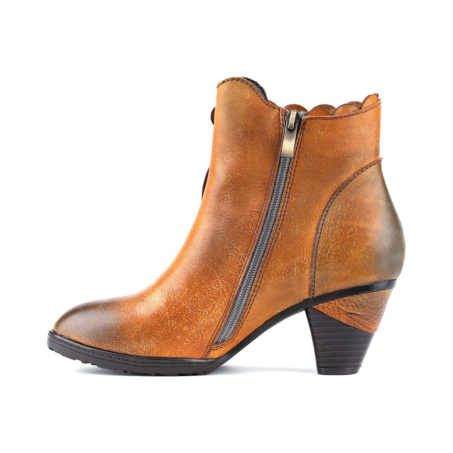 BloomCraft Artisan Floral Leather Ankle Boots