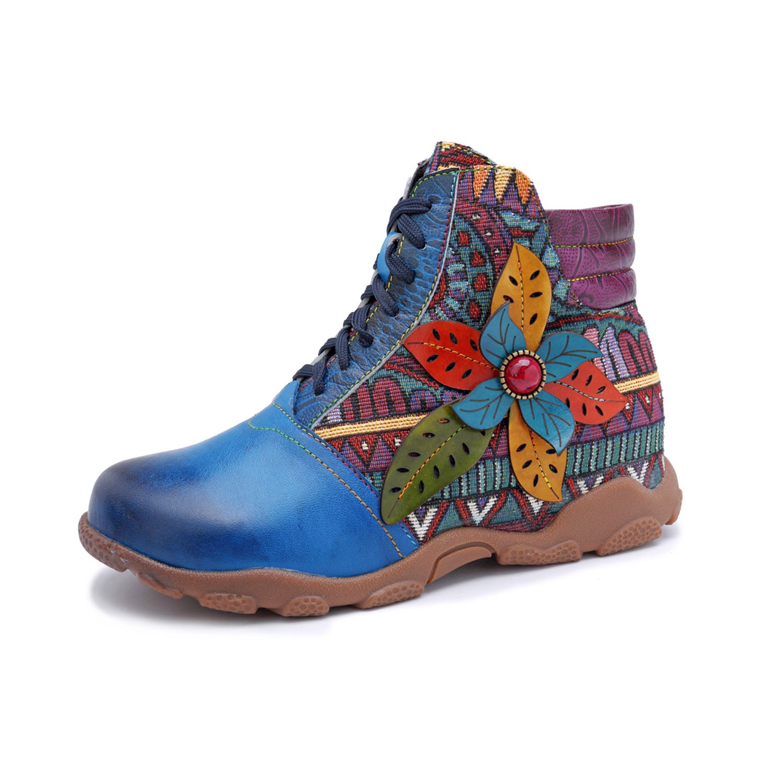 Bohemian Bloom Comfortable Walking Boots