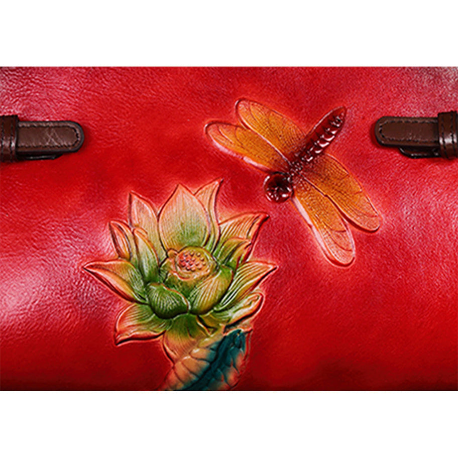 Vintage Handmade Embossed Durable Handbag