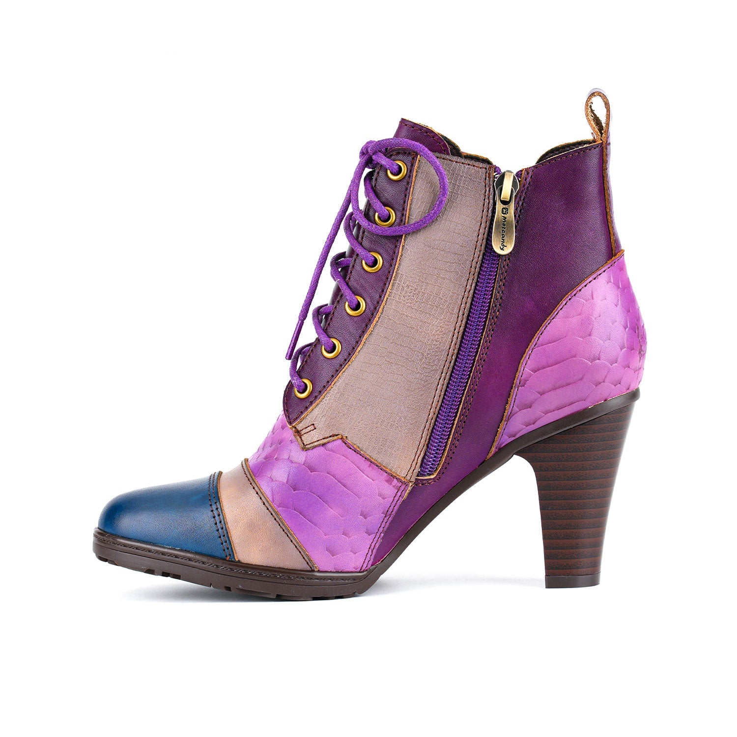 Urban Mosaic Patchwork Ankle Boots
