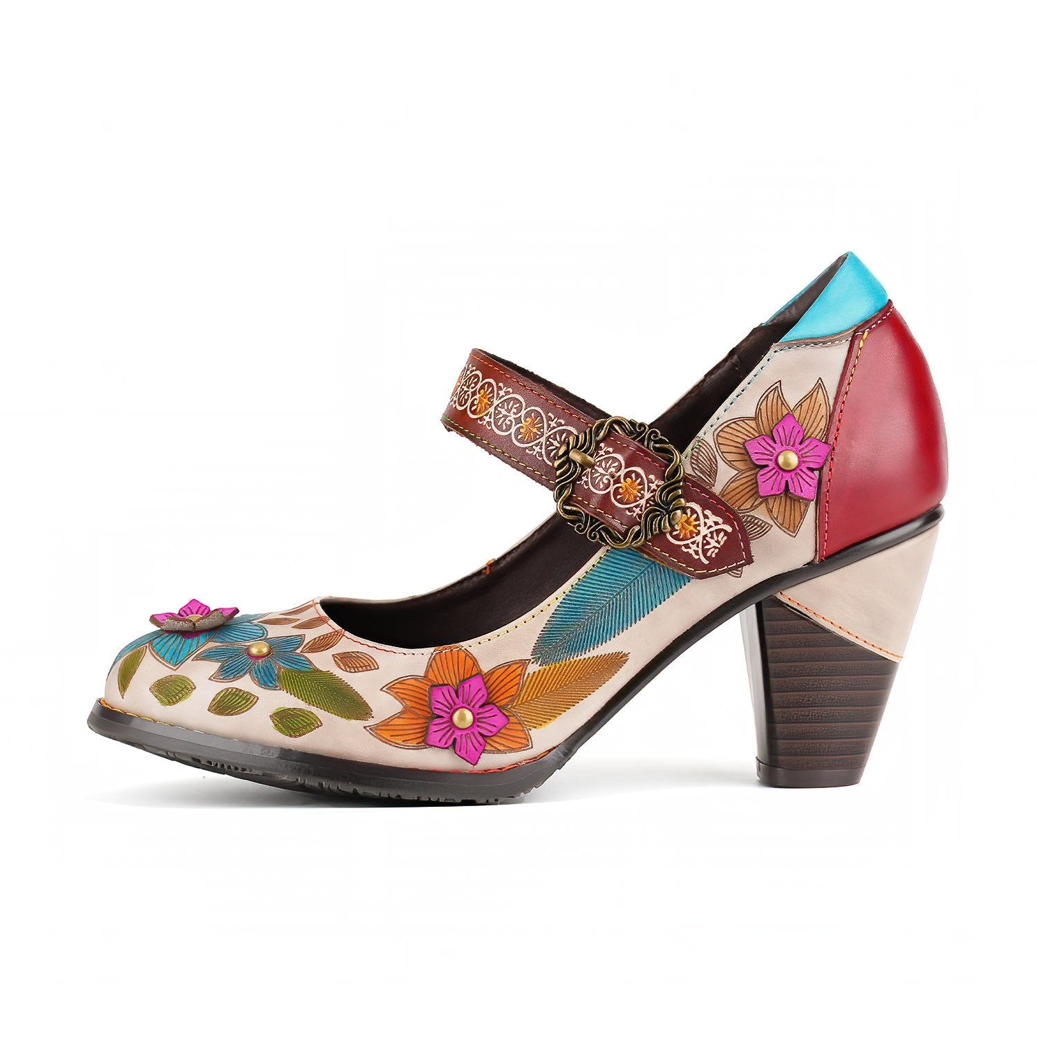 Elegant Vintage Garden Printed Pumps