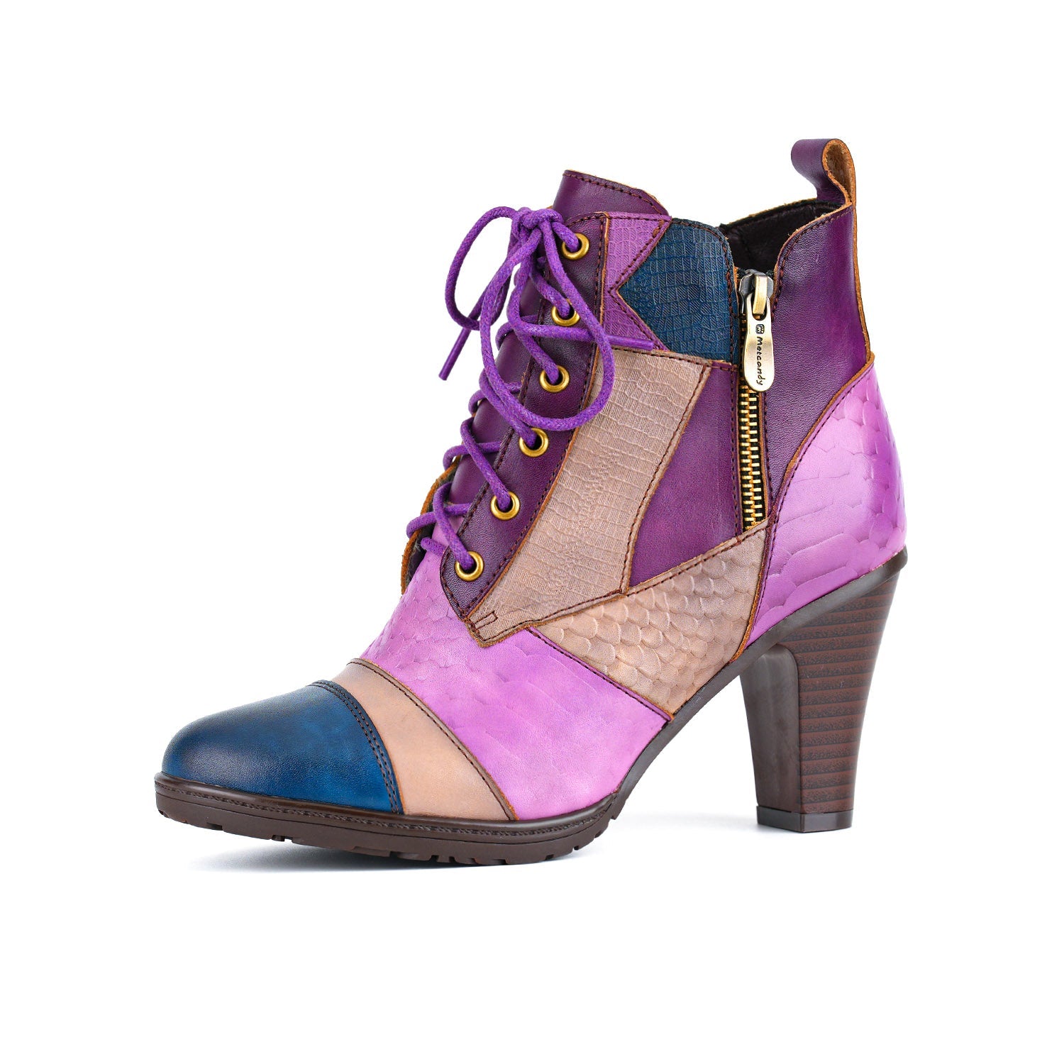 Urban Mosaic Patchwork Ankle Boots