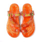 Floral Embossing Stitching Leather Sandals (3 colors)