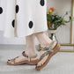 Bohemian Rhinestone Comfortable Round Toe Sandals