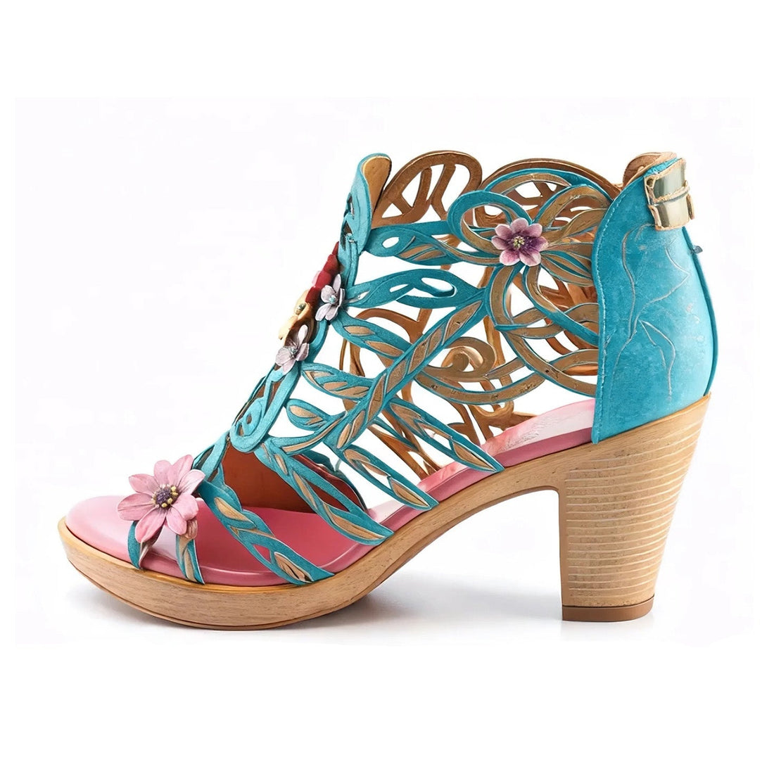 Blooming Vine Romantic Cutout Sandals
