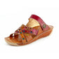 Embossed Floral Stitched Welt Sandals