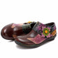 Vintage Hand Painted Genuine Leather Flat Shoes