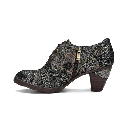 Retro Handmade Elegance Floral Exquisite Pumps