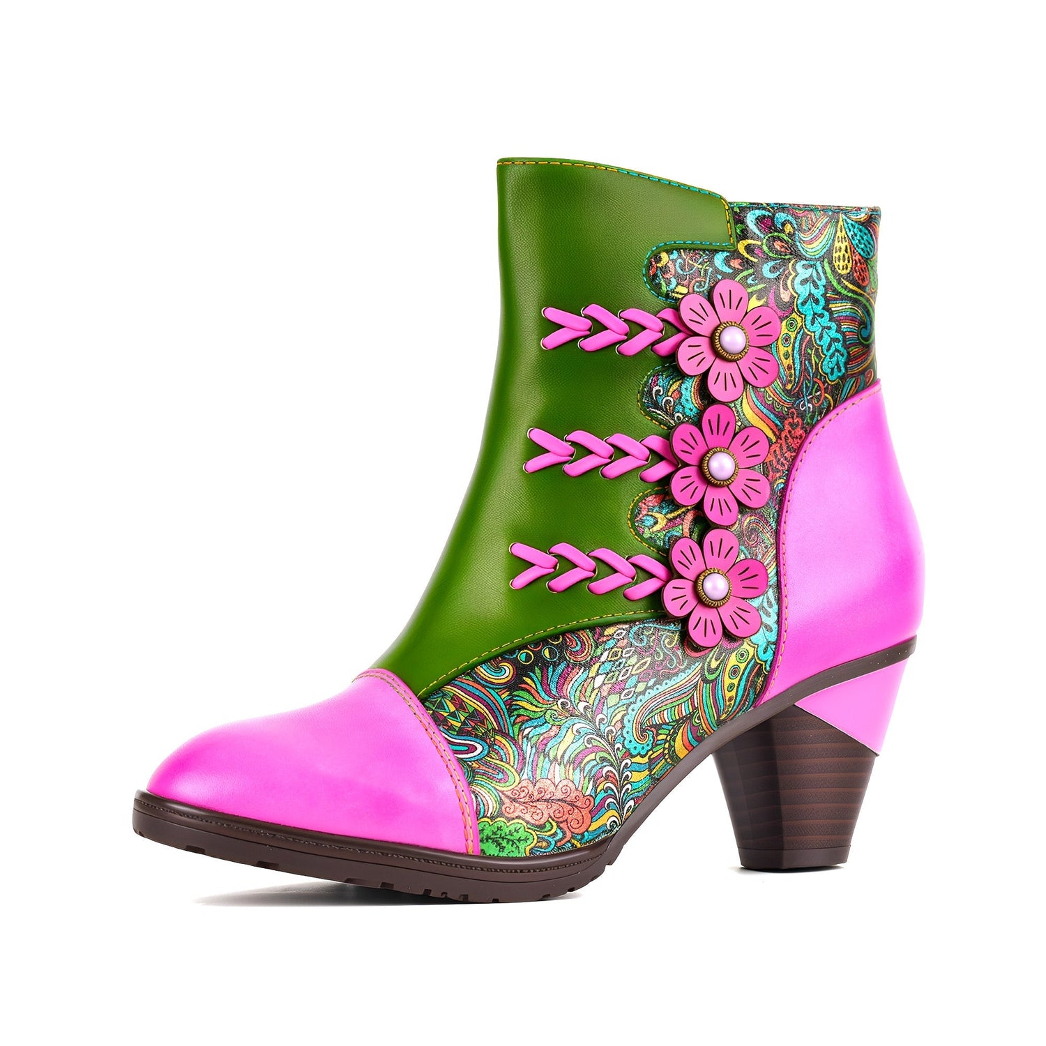 Metcandy Retro Floral Fantasy Boots
