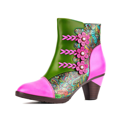 Metcandy Retro Floral Fantasy Boots