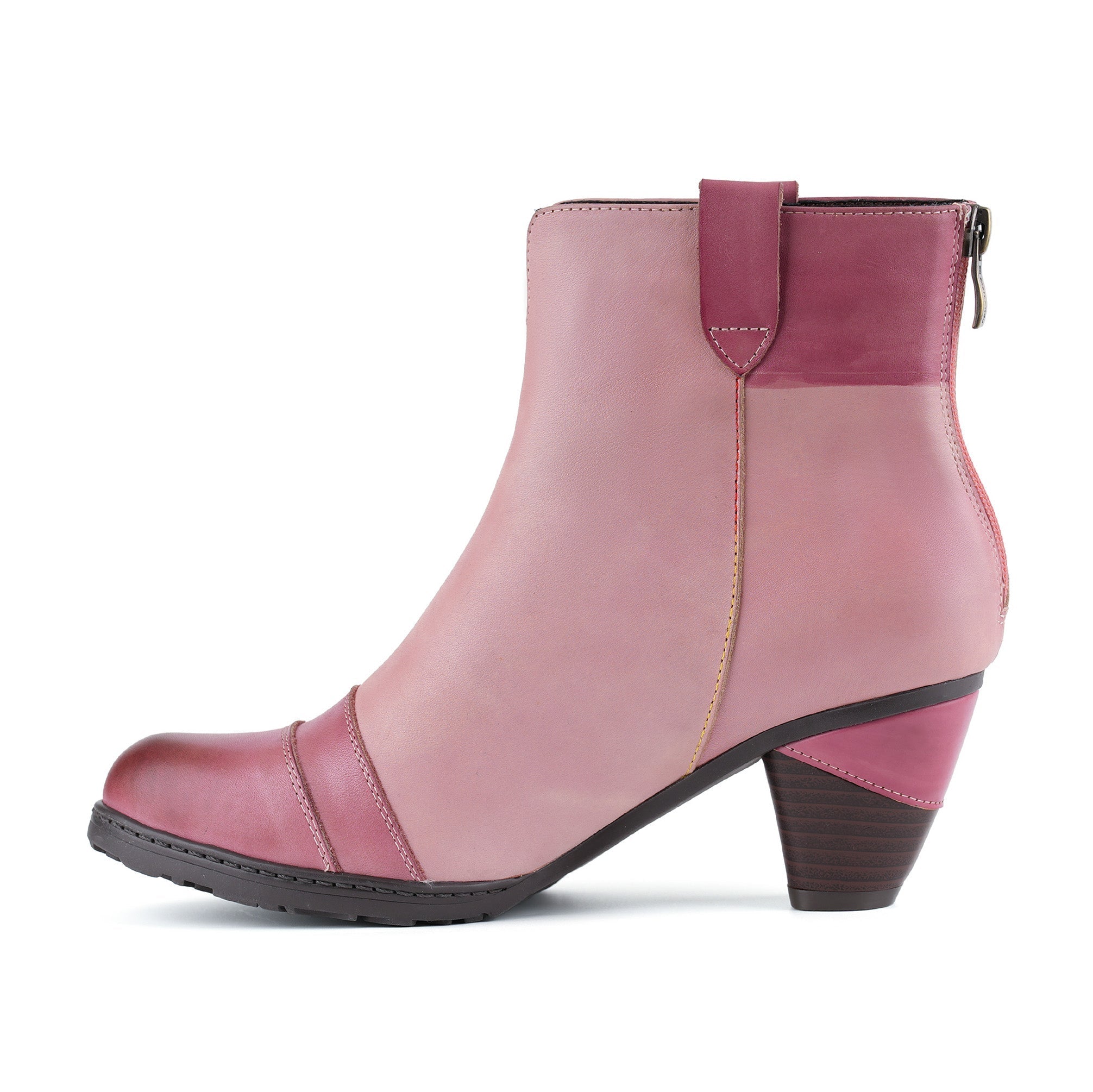 Grace Blossom Pink Ankle Boots
