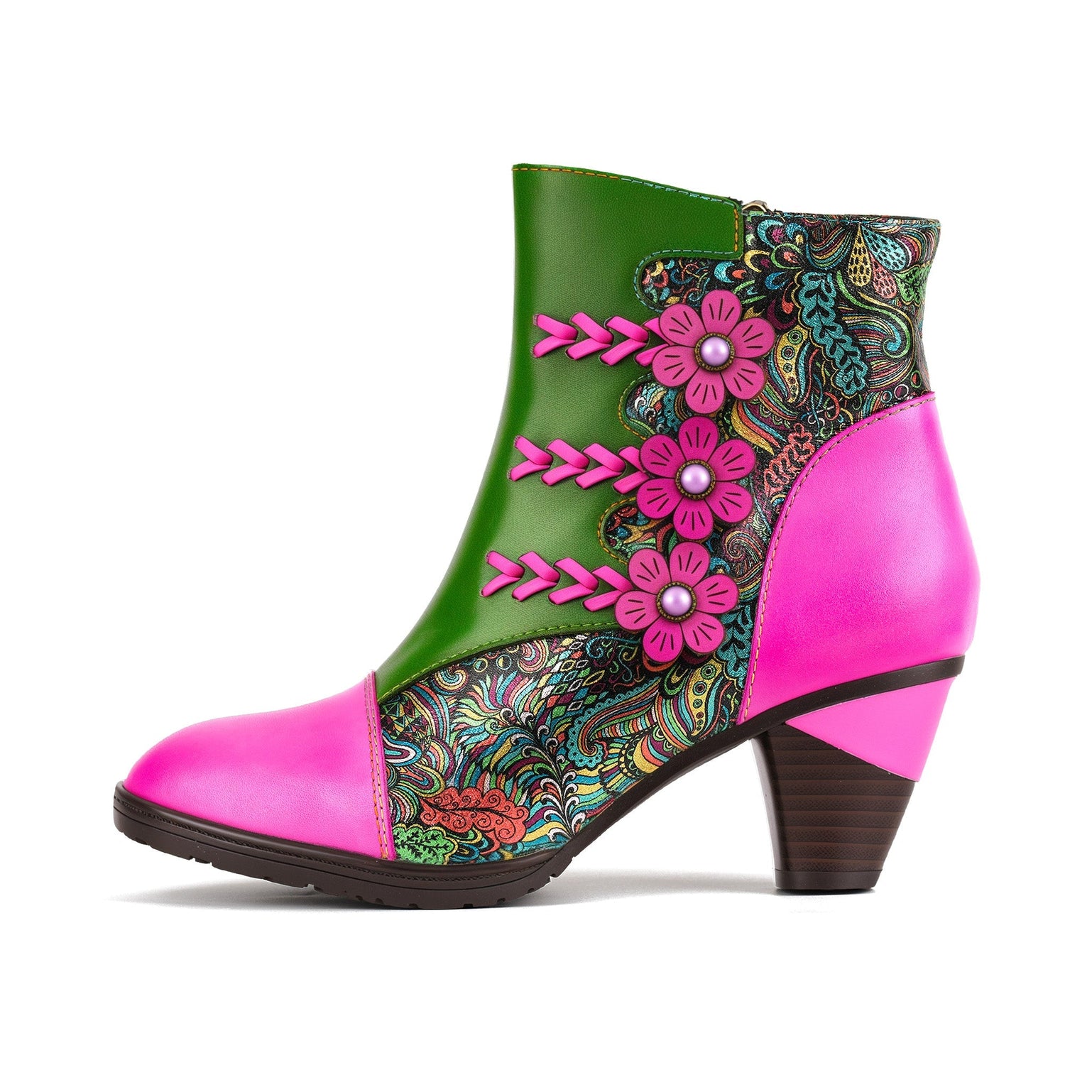 Metcandy Retro Floral Fantasy Boots
