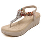 Seaside Rhinestone Woven Sandals