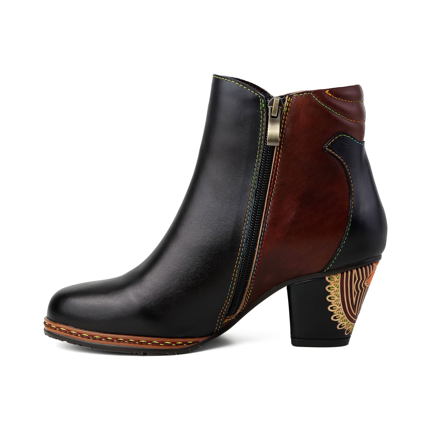 Blooming Elegance Handcrafted Ankle Boots
