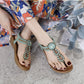 Bohemian Rhinestone Comfortable Round Toe Vacation Sandals