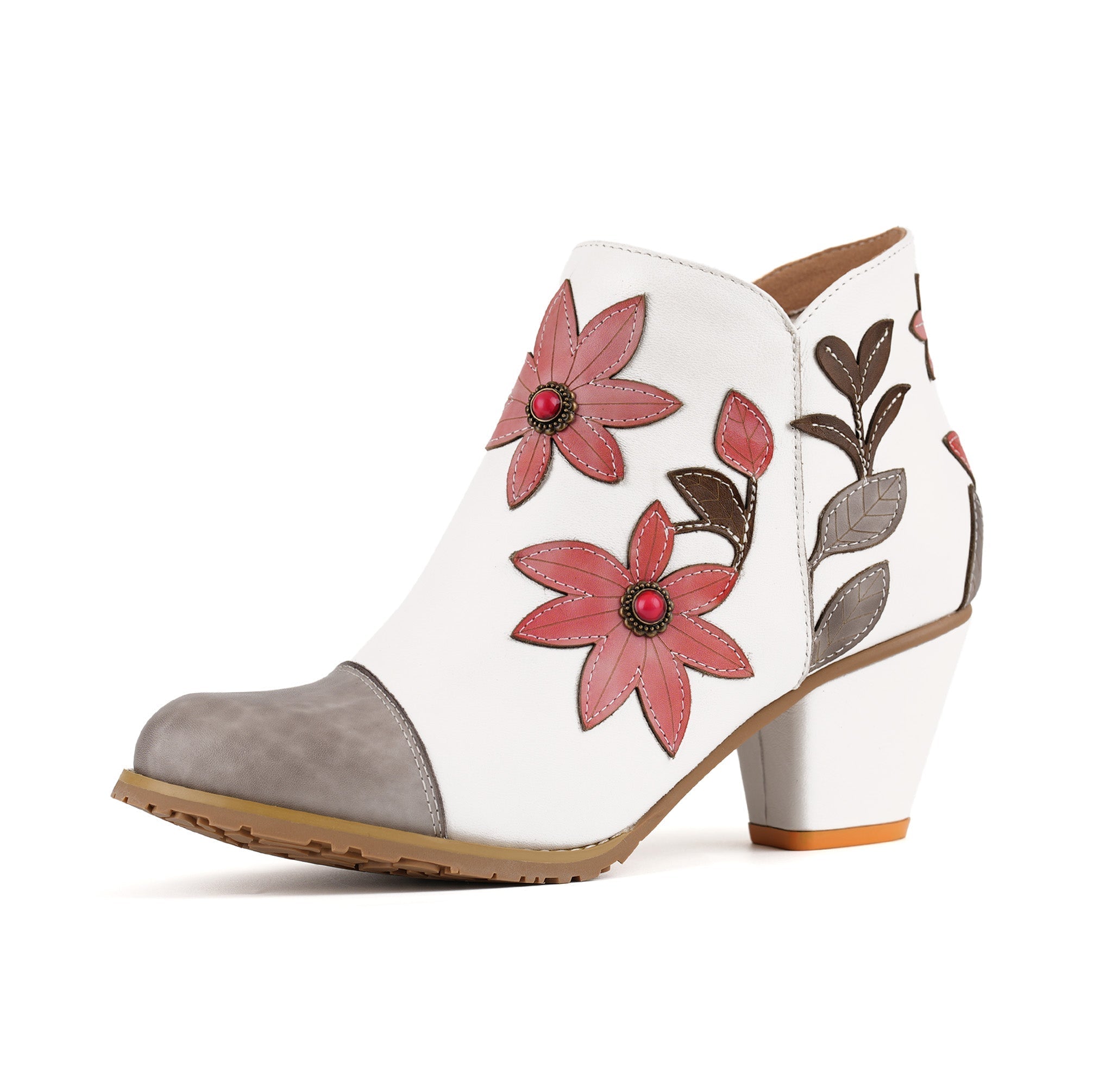 Metcandy Floral Grace Ankle Boots