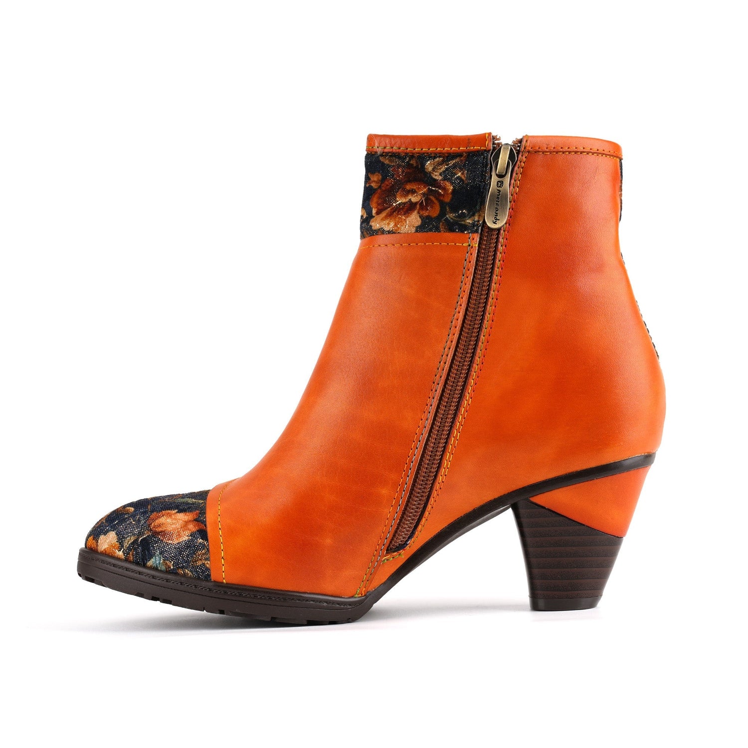 Metcandy Handmade Leather Bloom Ankle Boots