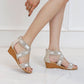 Rhinestones Comfortable Platform Wedge Sandals