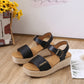 Retro Fish Mouth Comfort Wedge Sandals