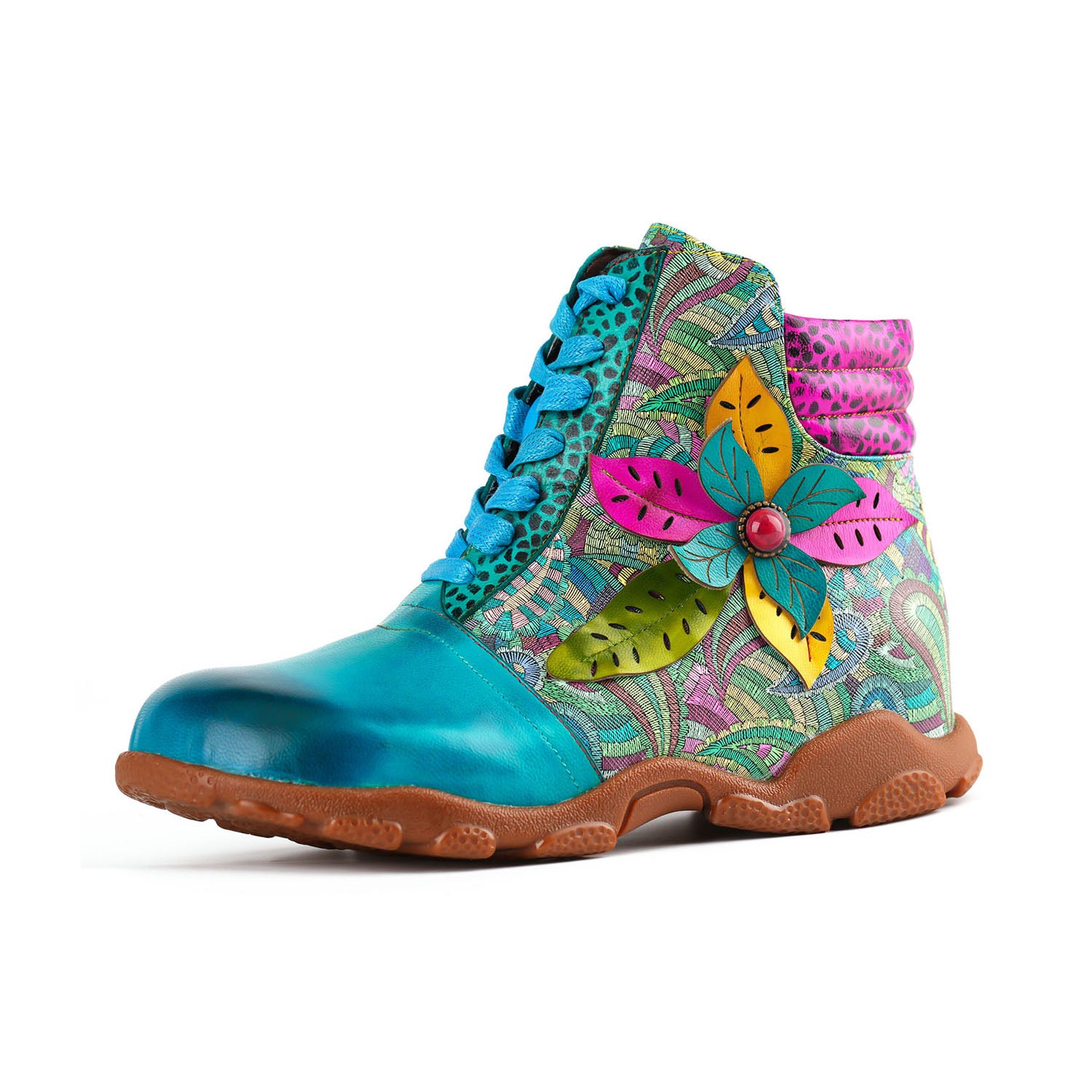 Bohemian Bloom Comfortable Walking Boots