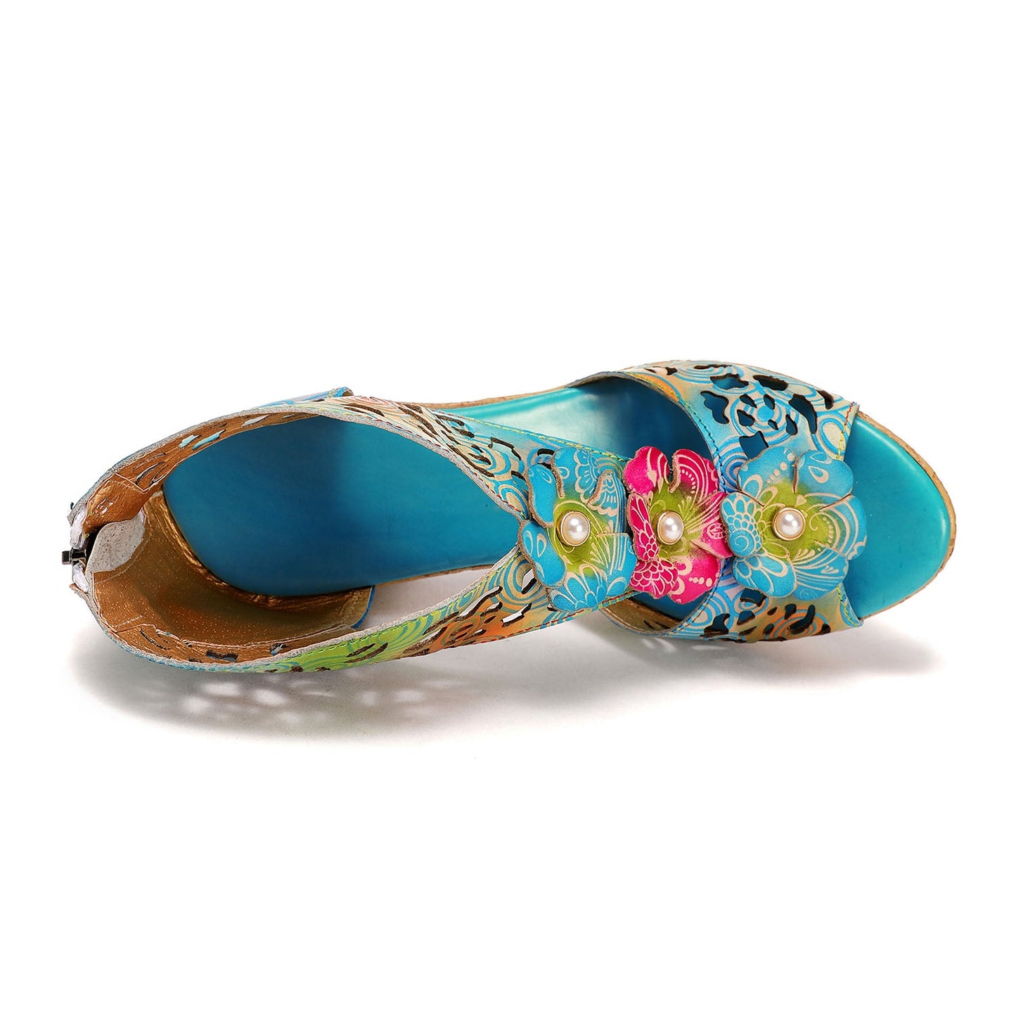 Printed Leather Handmade Sandals