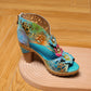 Printed Leather Handmade Sandals