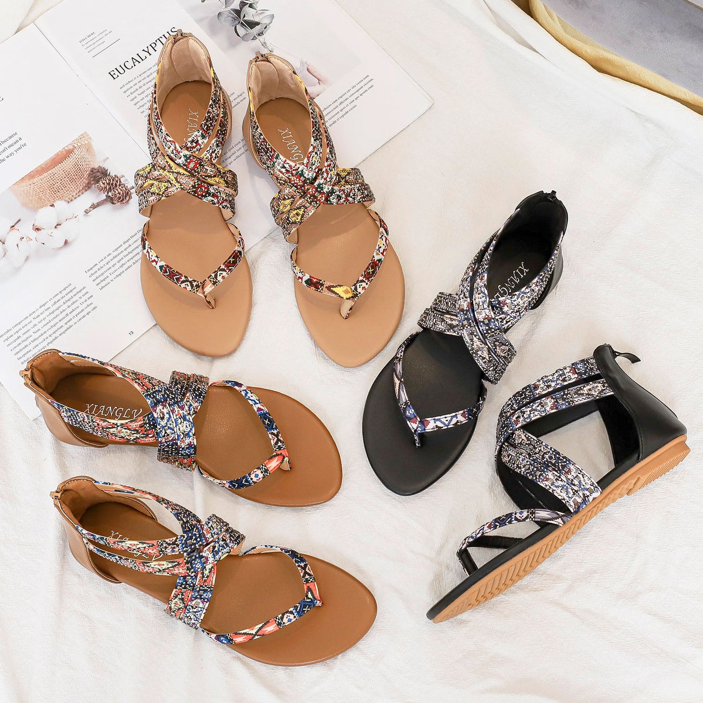 Ethnic Boho Flat Sandals