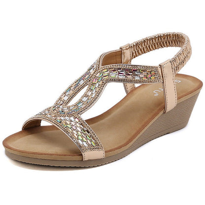 Fashionable Wedge Heel Slip-resistant Commuter Sandals