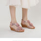 Retro Wedge Flower Comfortable Sandals