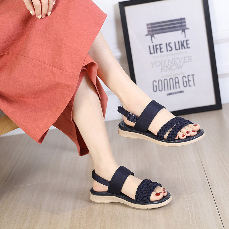 Fashion Retro Woven Comfortable Sandals