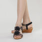 Retro Wedge Flower Comfortable Sandals