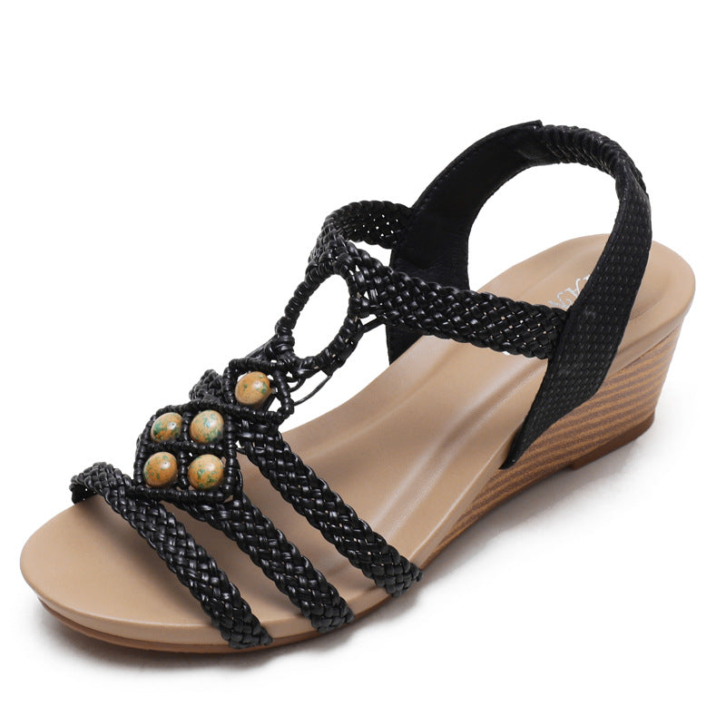 Bohemian Vintage Woven Beaded Sandals