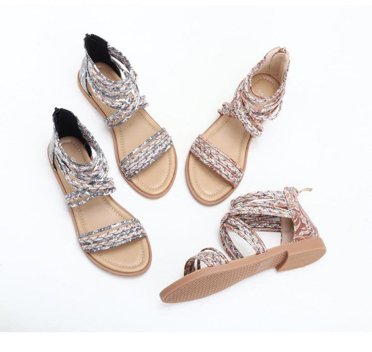 Roman Crisscross Bohemian Beach Sandals