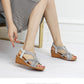 Bohemian Peep-Toe Comfort Sandals