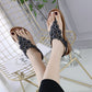 Bohemian Rhinestone Comfortable Round Toe Beach Vacation Sandals