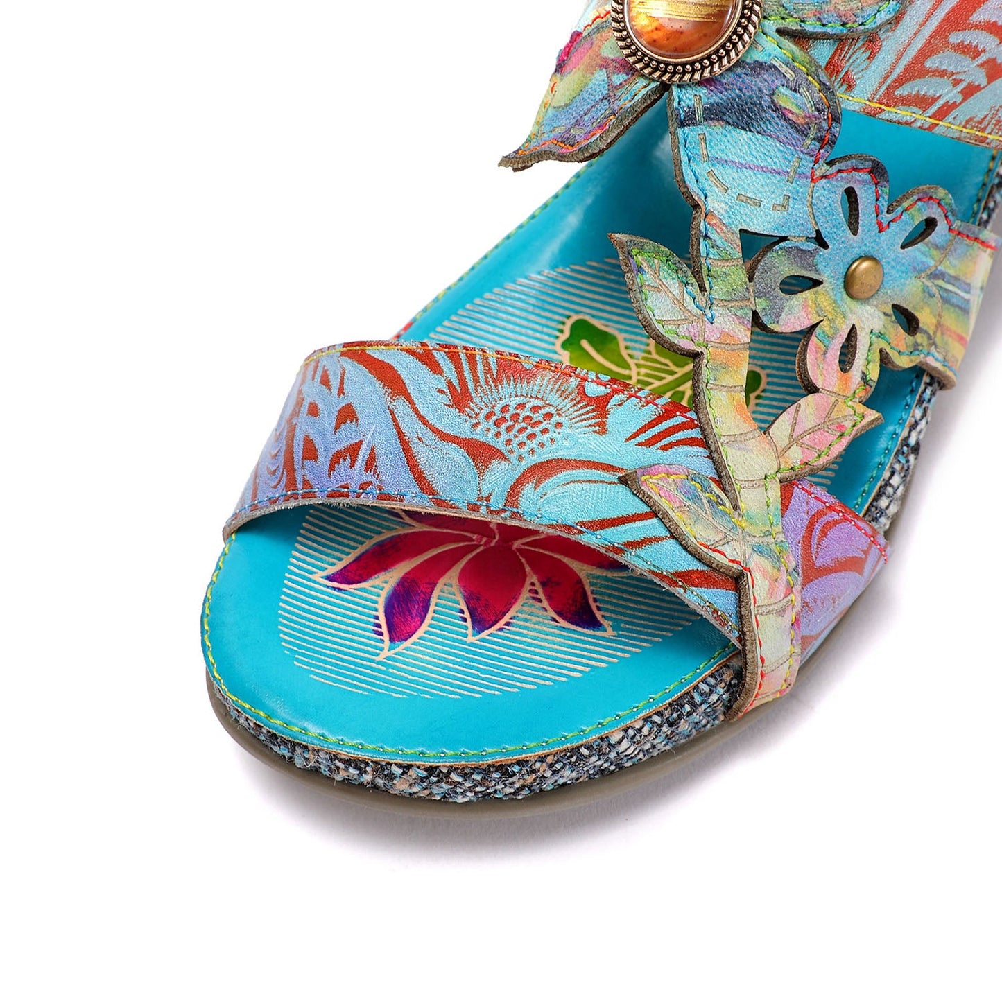 Genuine Leather Hand Painted Sandals