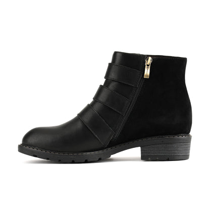 Golden Dove Buckle Chic Ankle Boots