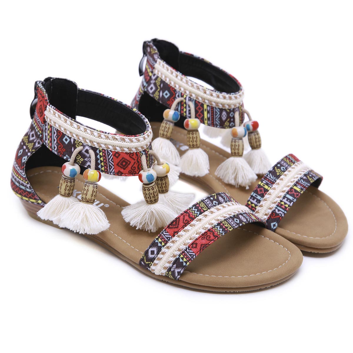 Bohemian Rhinestone Comfy Sandals