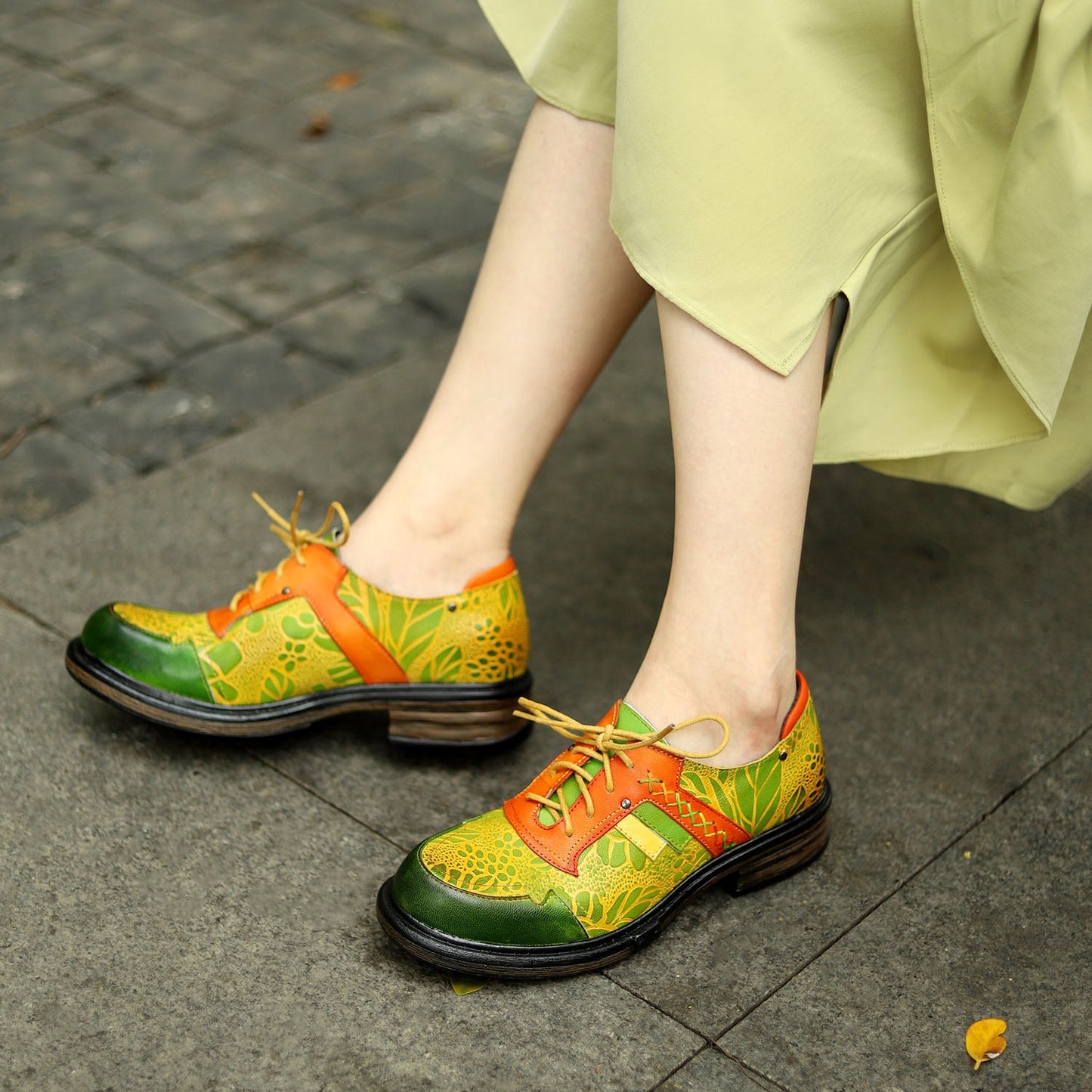 Hand-printed Flat Cozy Shoes