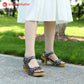 Retro Fashionable Handmade Leather Floral Sandals