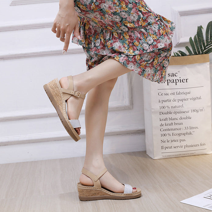 Wedge Heel Comfortable and Simple Sandals