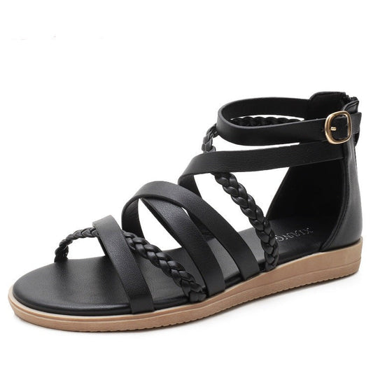 Bohemian Cross Strap Casual Flat Sandals