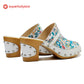 Handmade Round Toe Fresh Floral Print Sandals