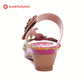 Retro Adjustable Floral Embossing Stitching Sandals