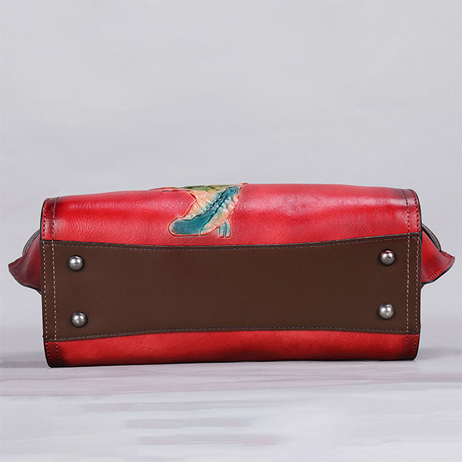 Vintage Handmade Embossed Durable Handbag