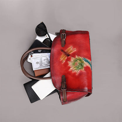 Vintage Handmade Embossed Durable Handbag